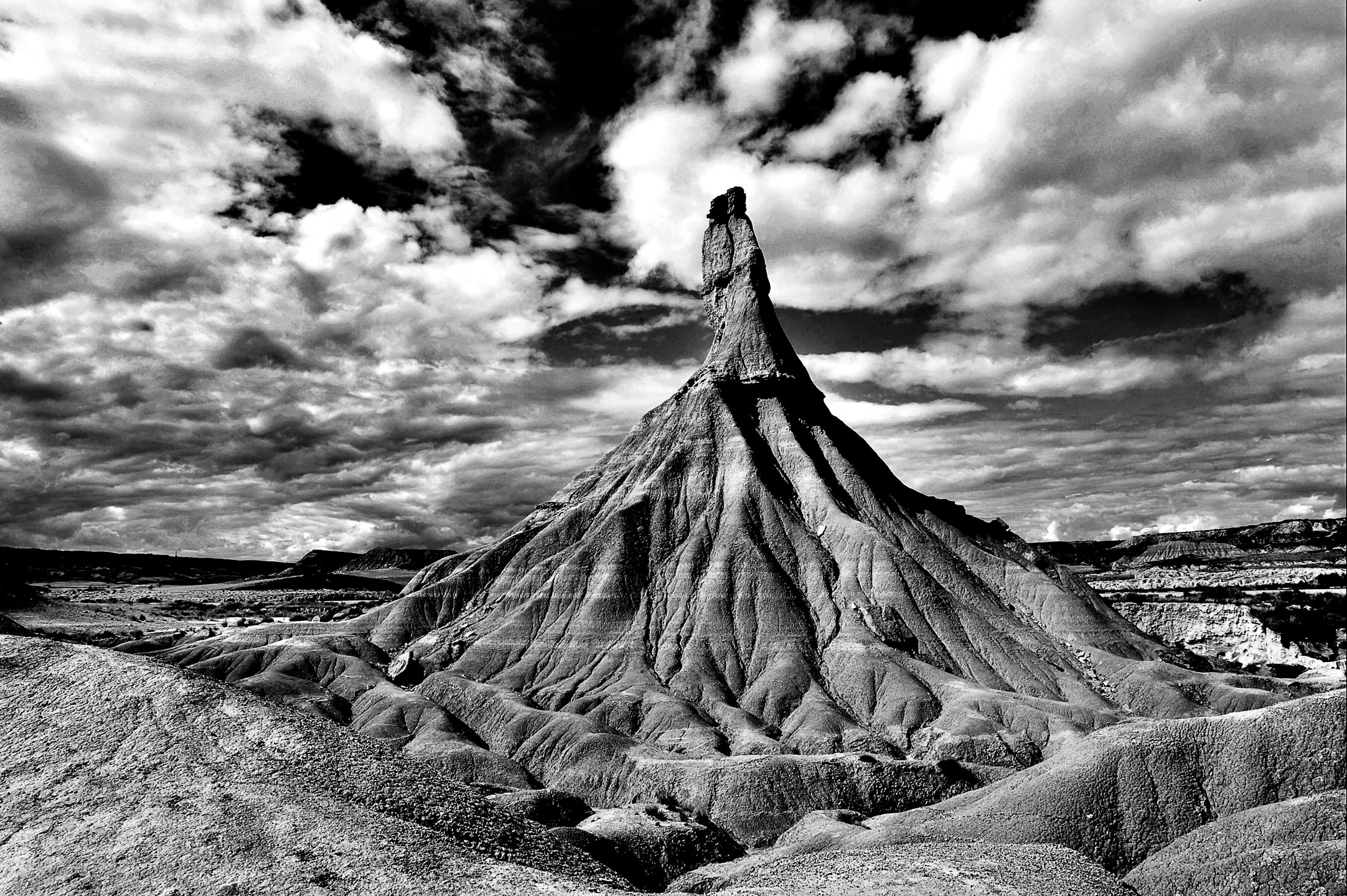 marathon des sables bardenas espagne photo noir et blanc christian vicens